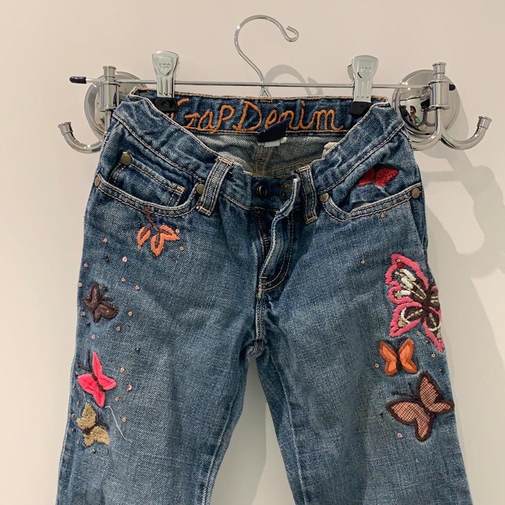 Kids butterfly flared jeans